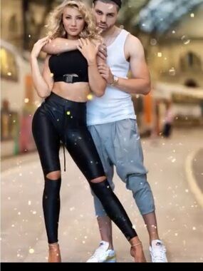 Lure Fitness Shiny Cutout Leggings - Black S/XS